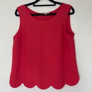 Women’s Sleeveless Scallop Top